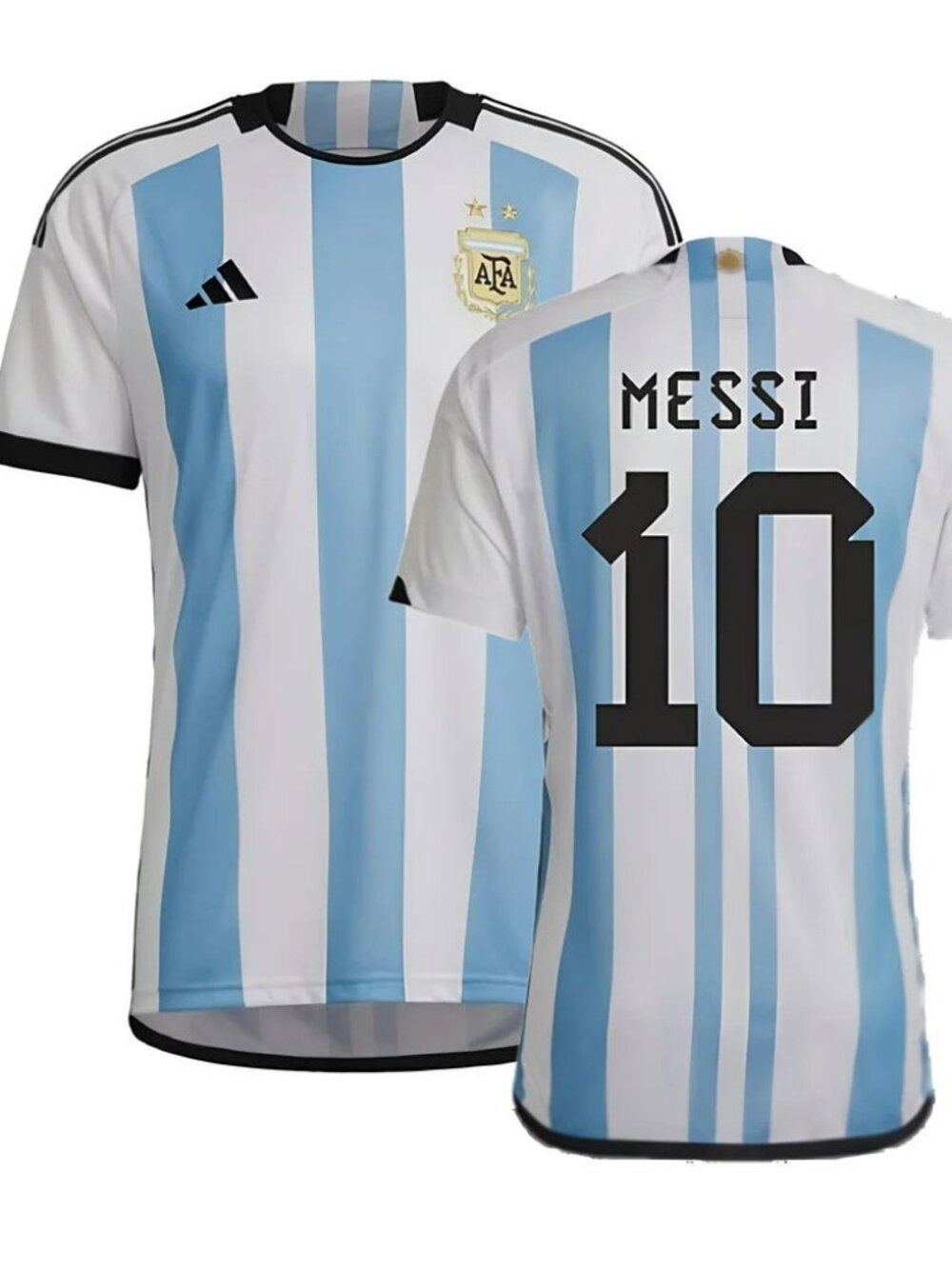 NEW ADIDAS ARGENTINA HOME MESSI #10 WORLD CUP SOCCER JERSEY 22/23